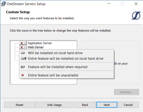 Custom setup for the web server Web server setup